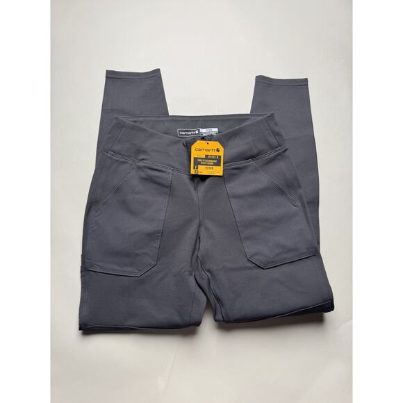 Carhartt Pants Womens Small Gray Fitted BN2482-W Workwear Stretch Nylon Pockets - Picture 12 of 12